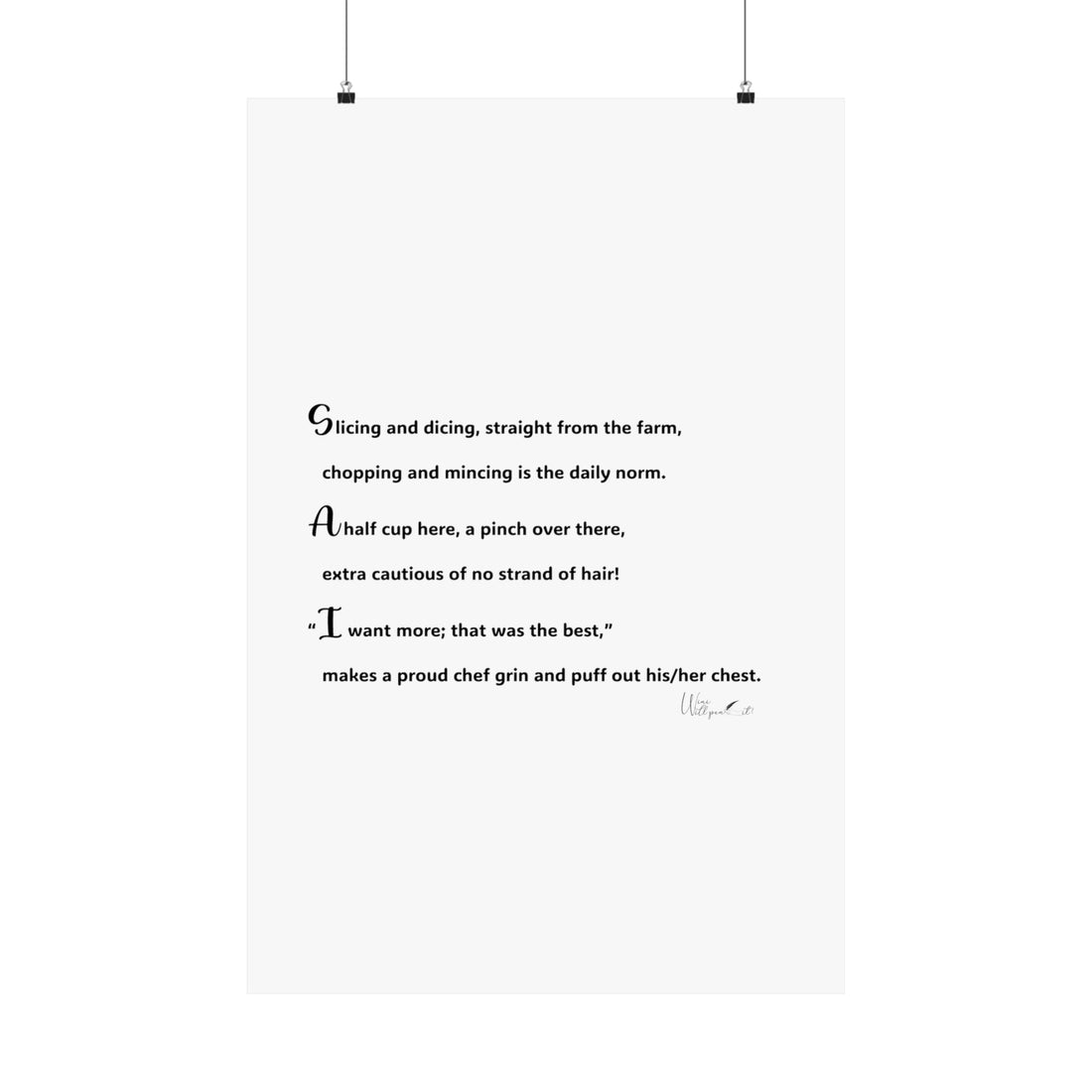 Matte Vertical Posters