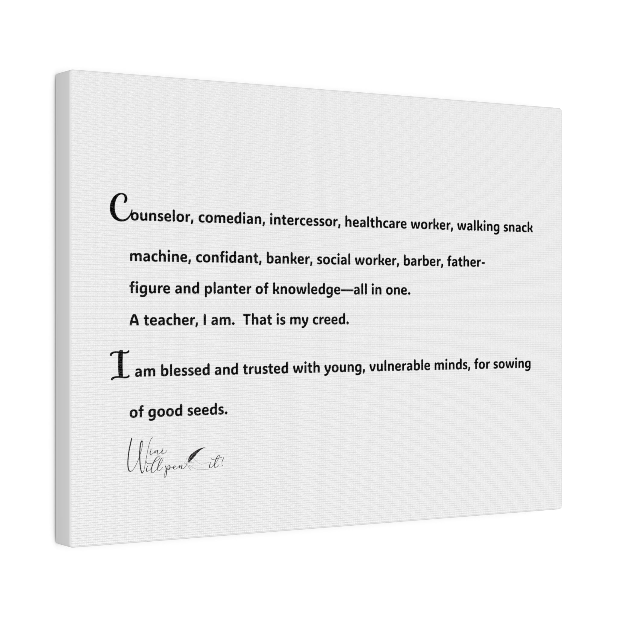 Matte Canvas, Stretched, 0.75"