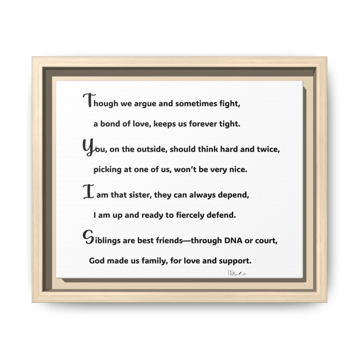 Matte Canvas, Framed (Multi-color)