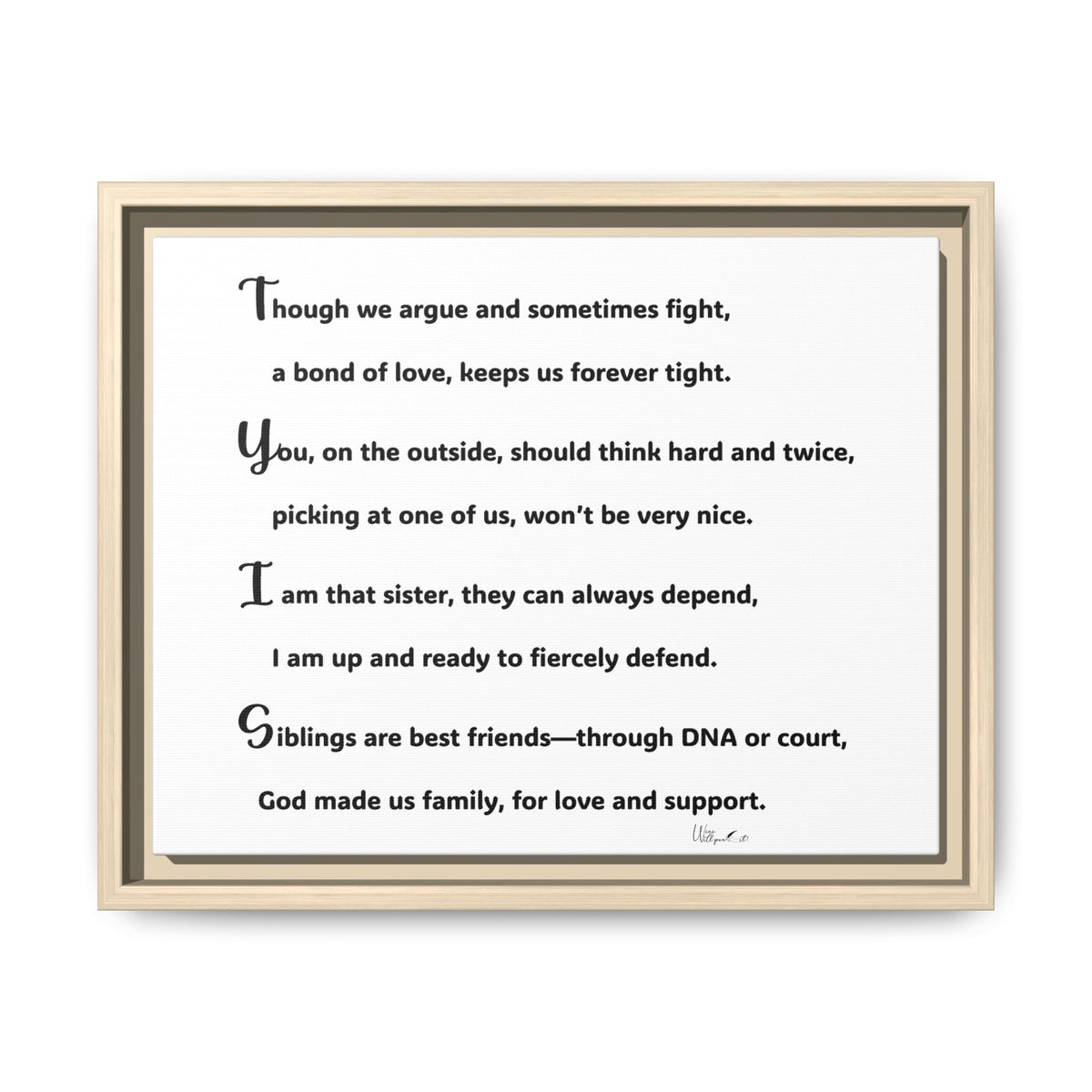 Matte Canvas, Framed (Multi-color)