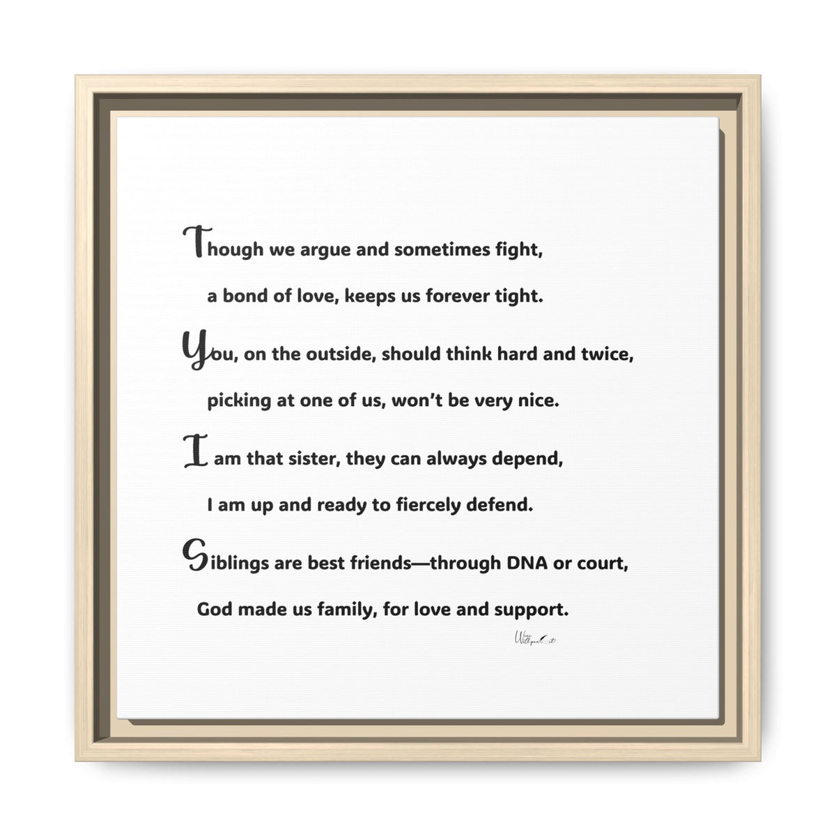 Matte Canvas, Framed (Multi-color)
