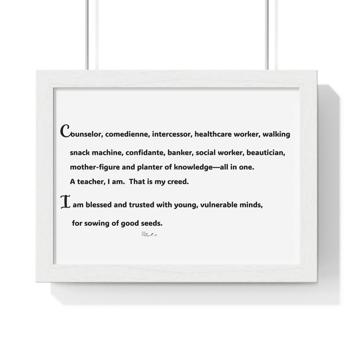 Horizontal Framed Poster