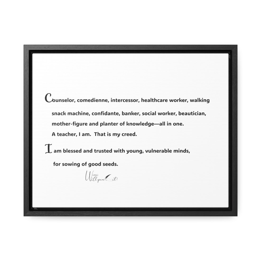 Gallery Canvas Wraps, Horizontal Frame