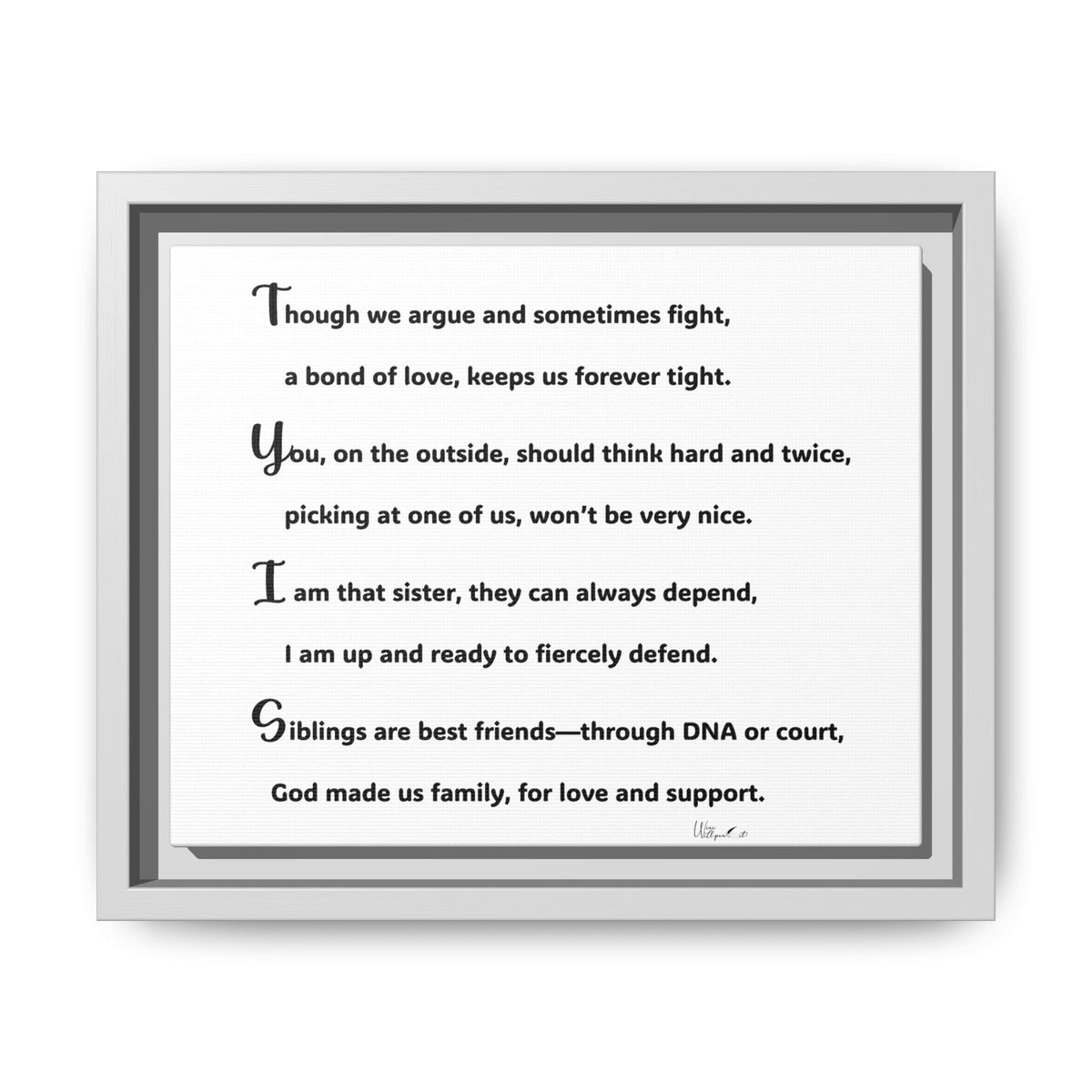 Matte Canvas, Framed (Multi-color)