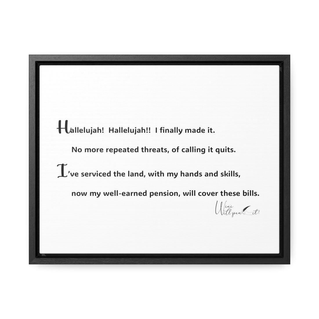 Gallery Canvas Wraps, Horizontal Frame