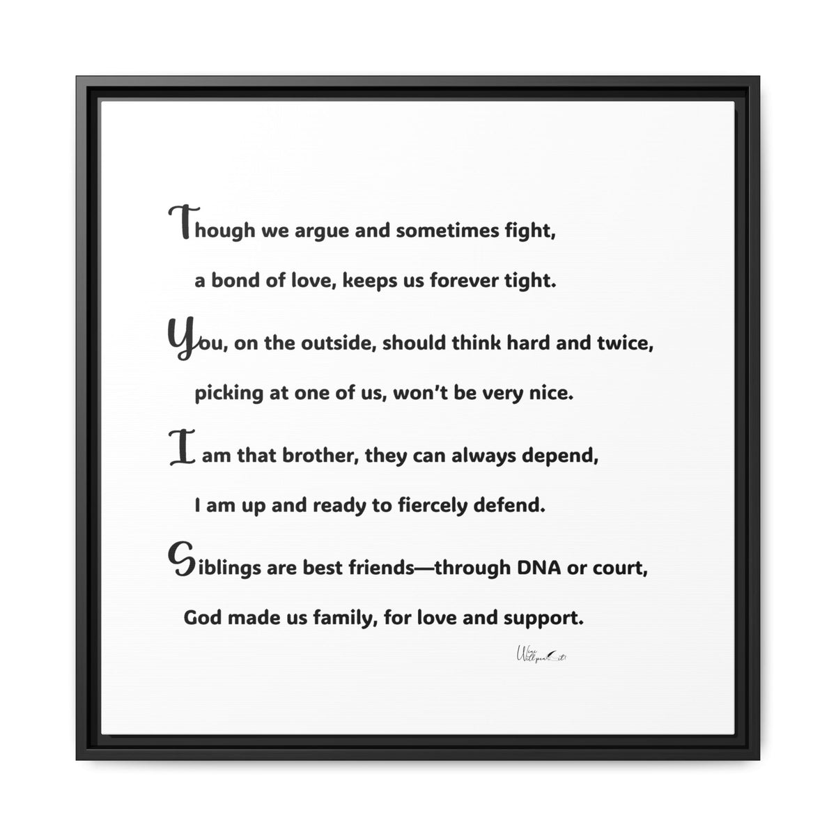 Matte Canvas, Framed (Multi-color)