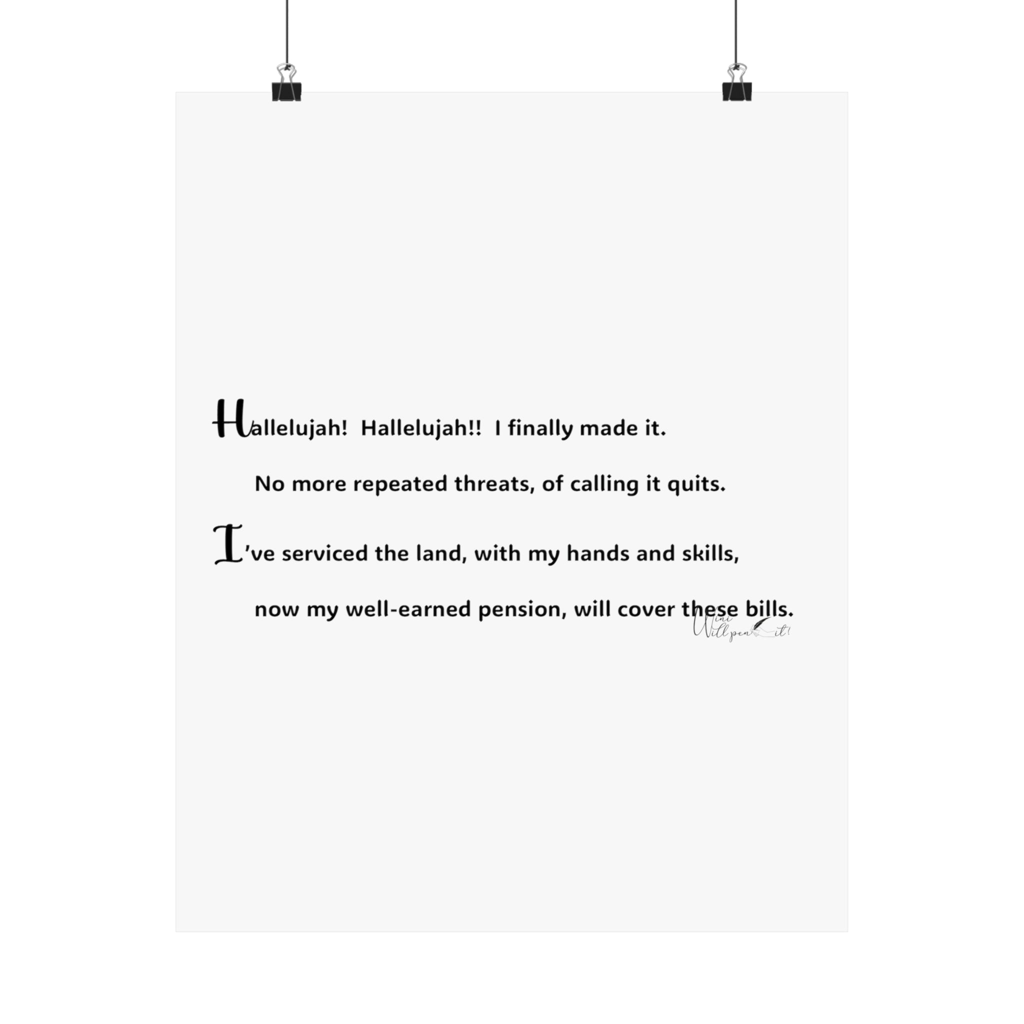 Matte Vertical Posters