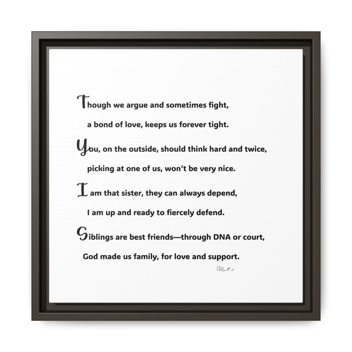 Matte Canvas, Framed (Multi-color)