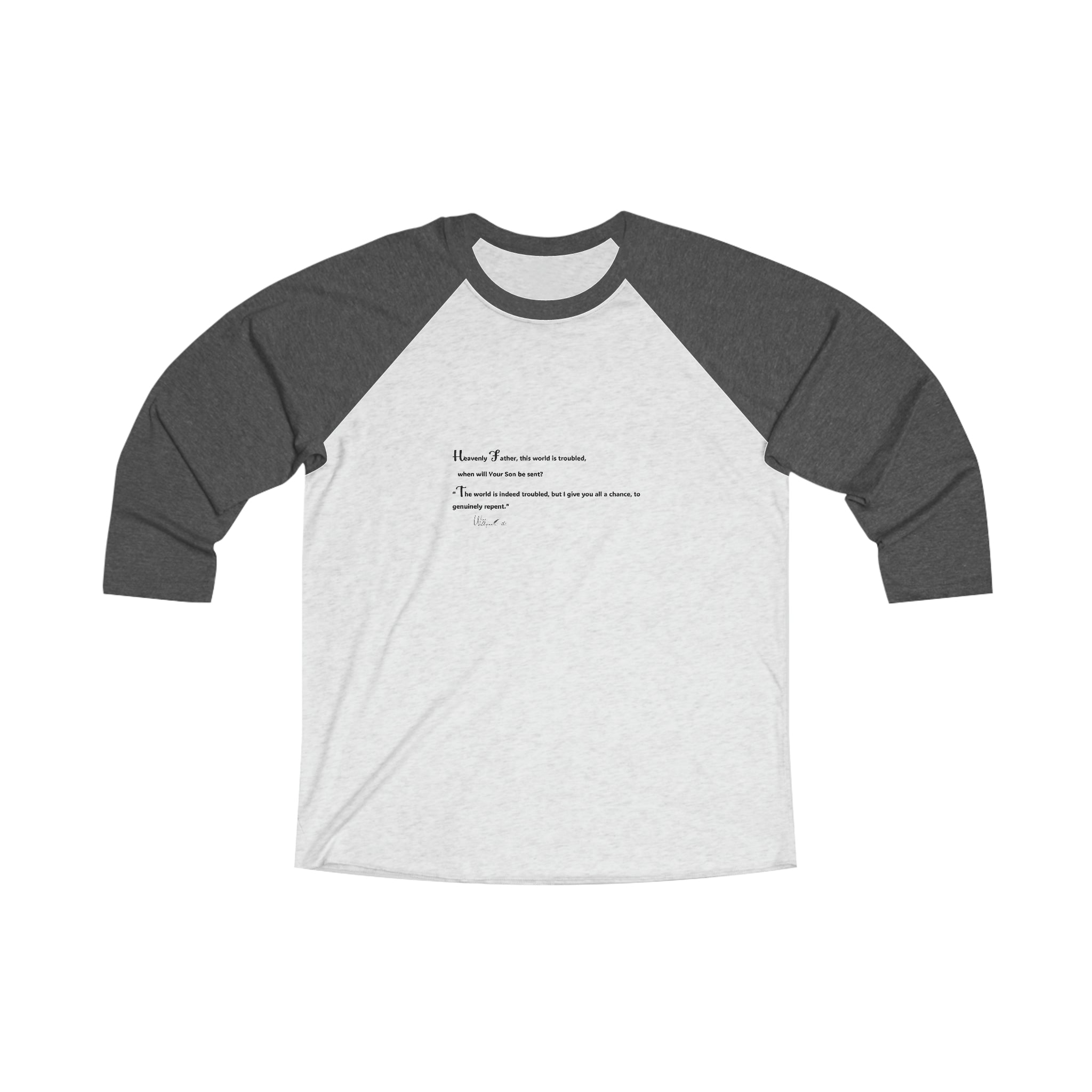 Unisex Tri-Blend 3\4 Raglan Tee