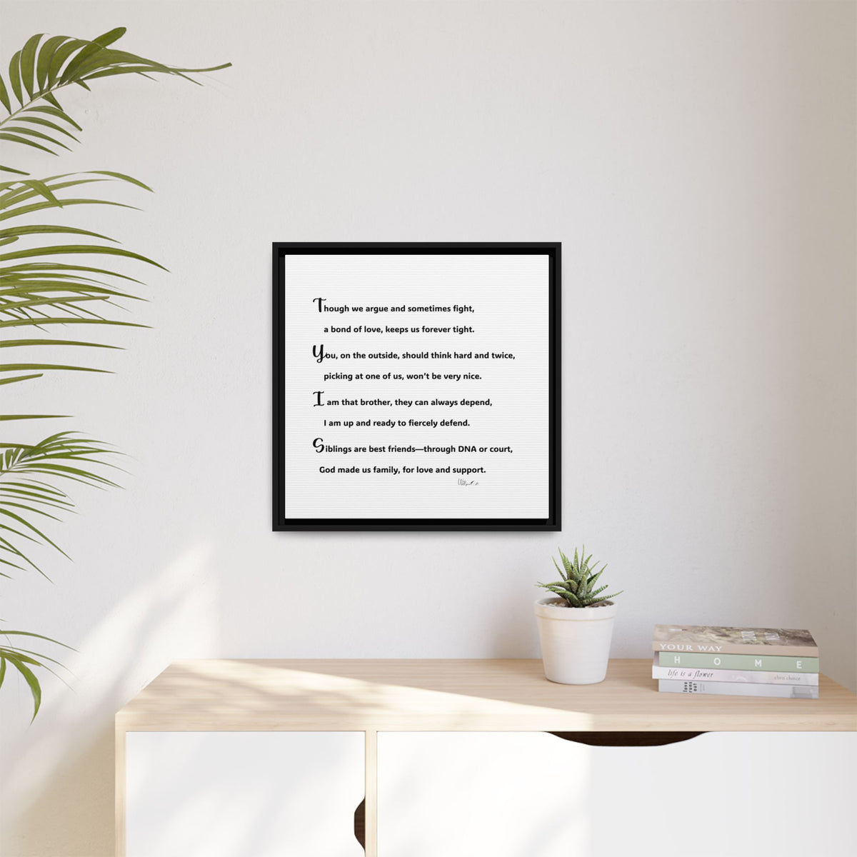 Matte Canvas, Framed (Multi-color)