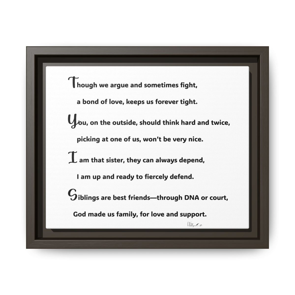 Matte Canvas, Framed (Multi-color)
