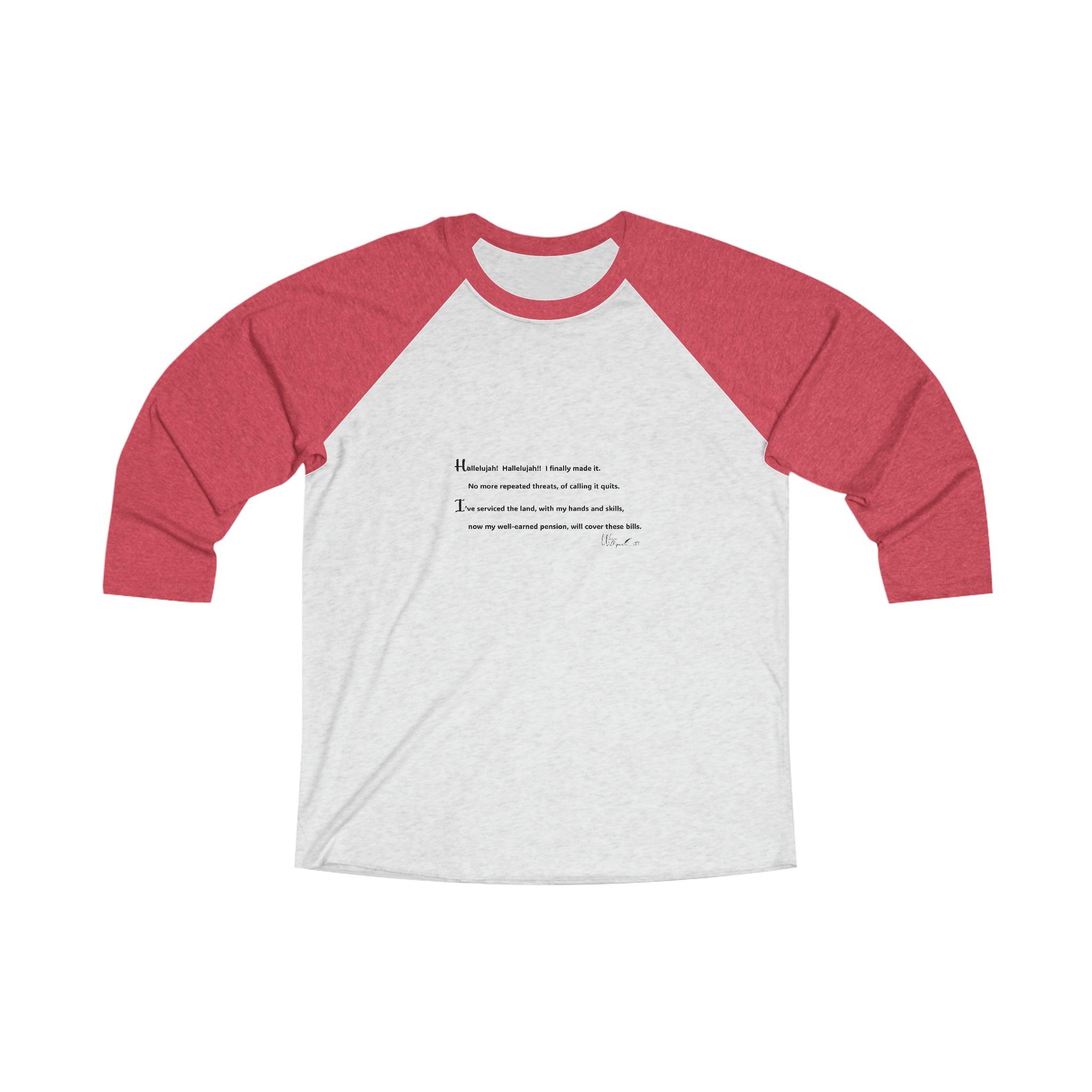 Unisex Tri-Blend 3\4 Raglan Tee
