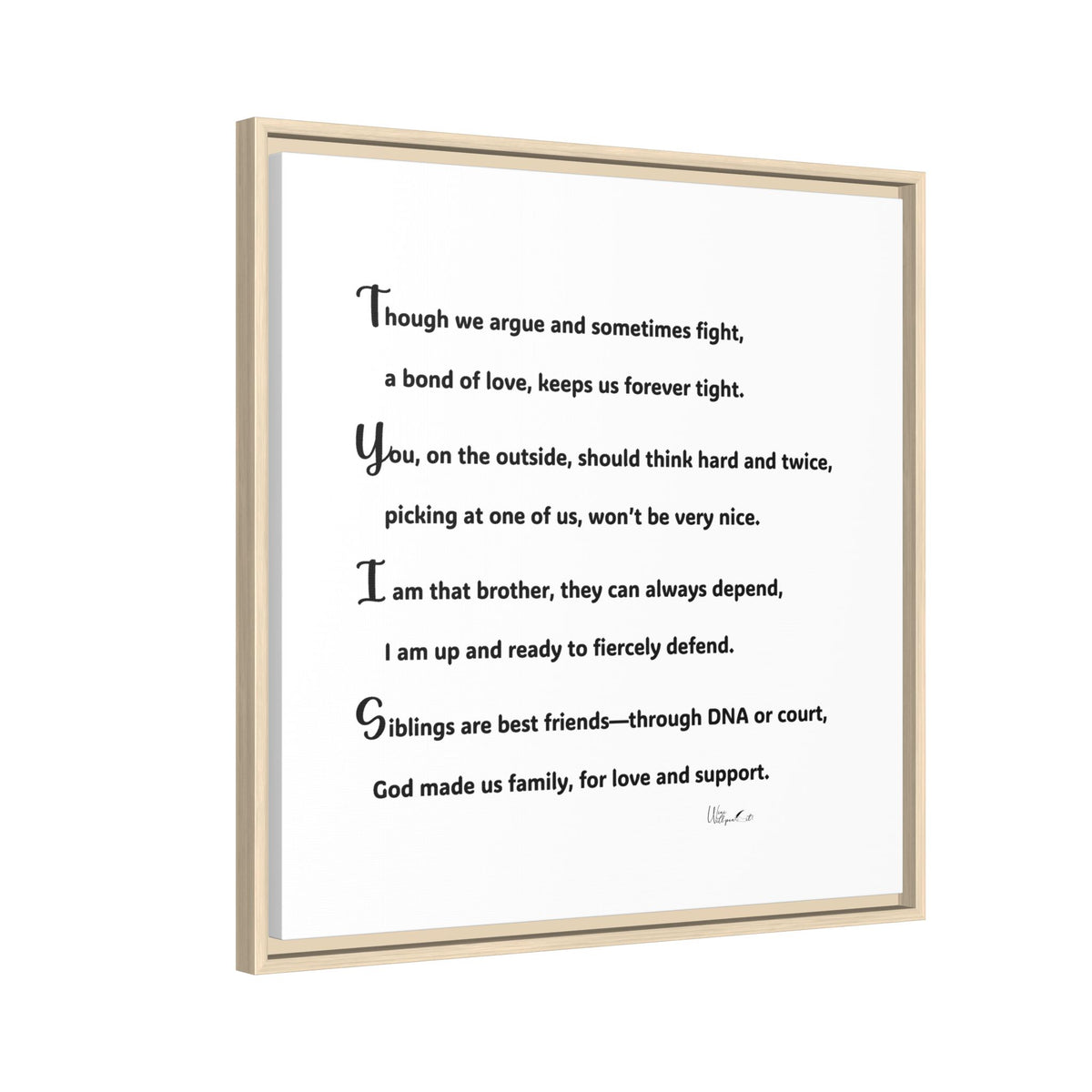 Matte Canvas, Framed (Multi-color)