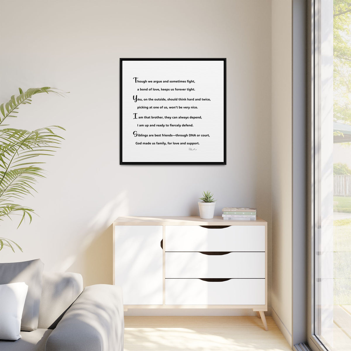 Matte Canvas, Framed (Multi-color)