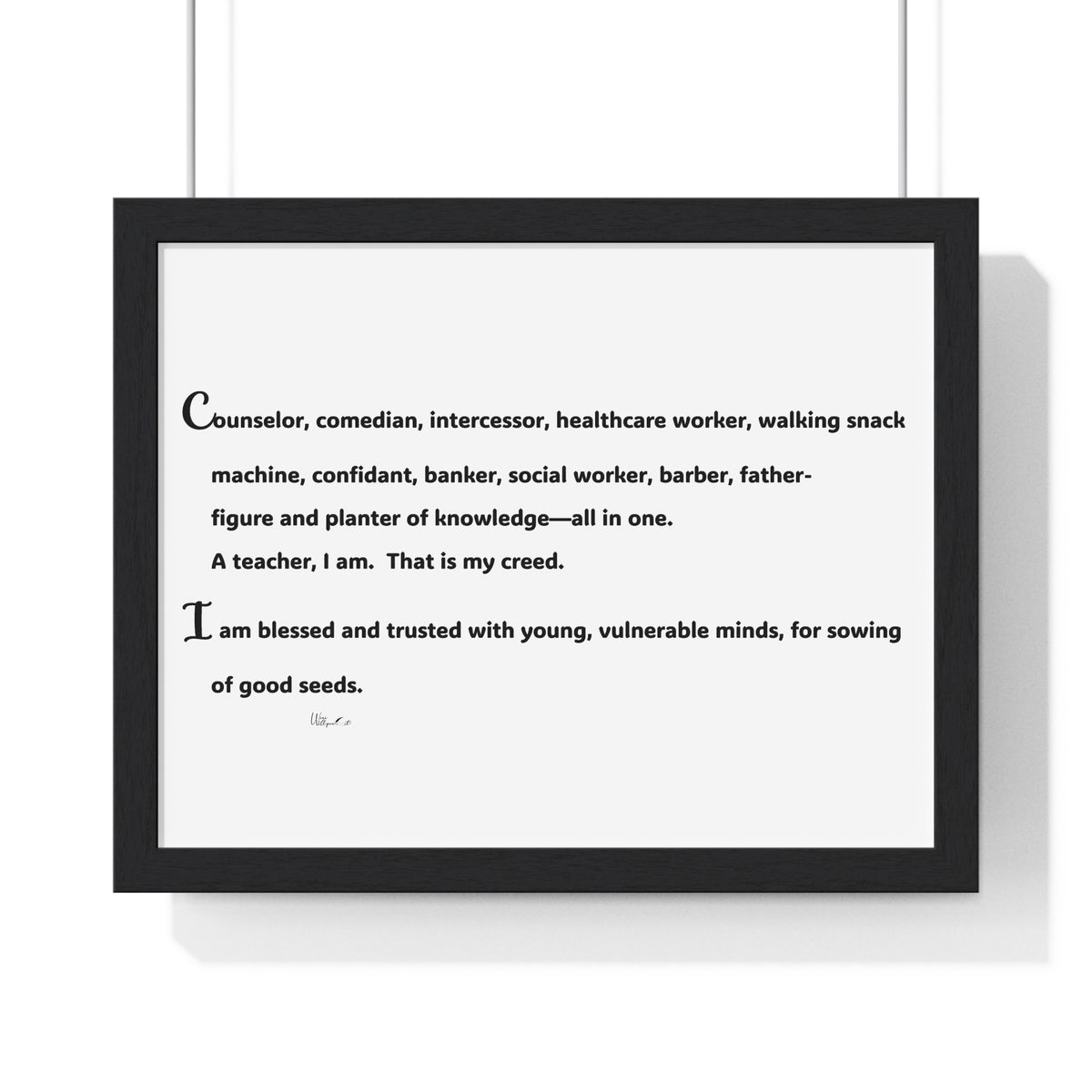 Horizontal Framed Poster