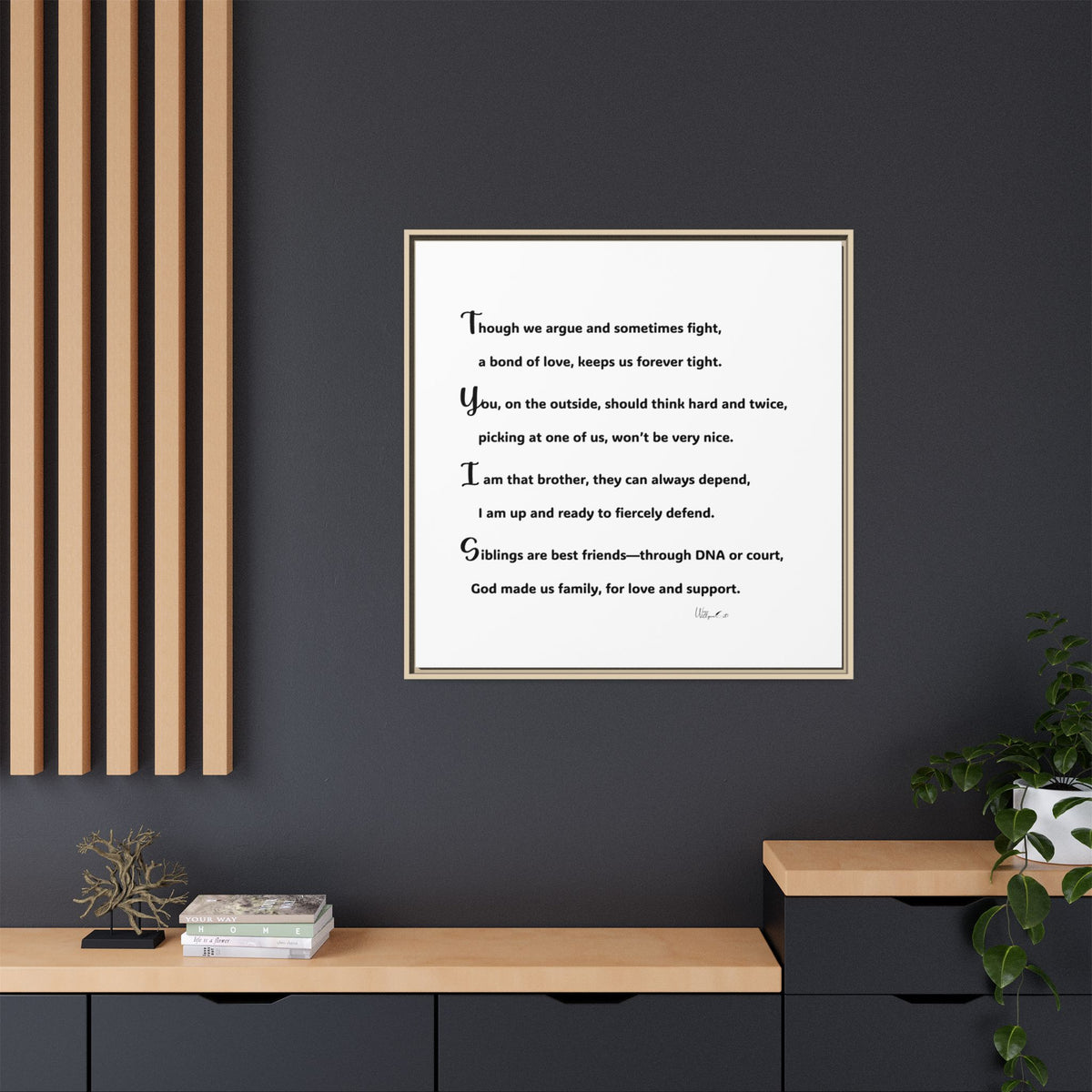 Matte Canvas, Framed (Multi-color)