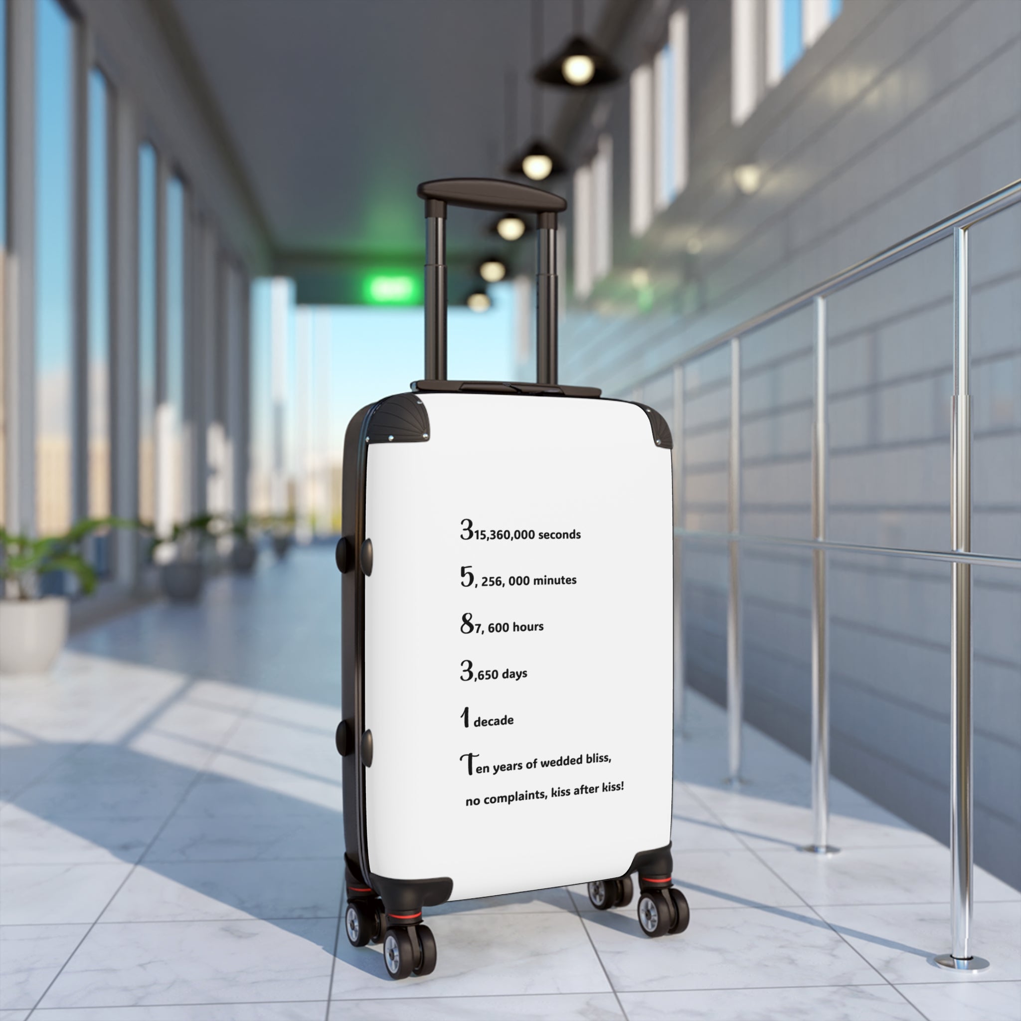 Personalized Travel Suitcase, Perfect Gift for Newlyweds, Anniversary Travel Luggage, Customizable Wedding Travel Bag, Love Story Suitcase