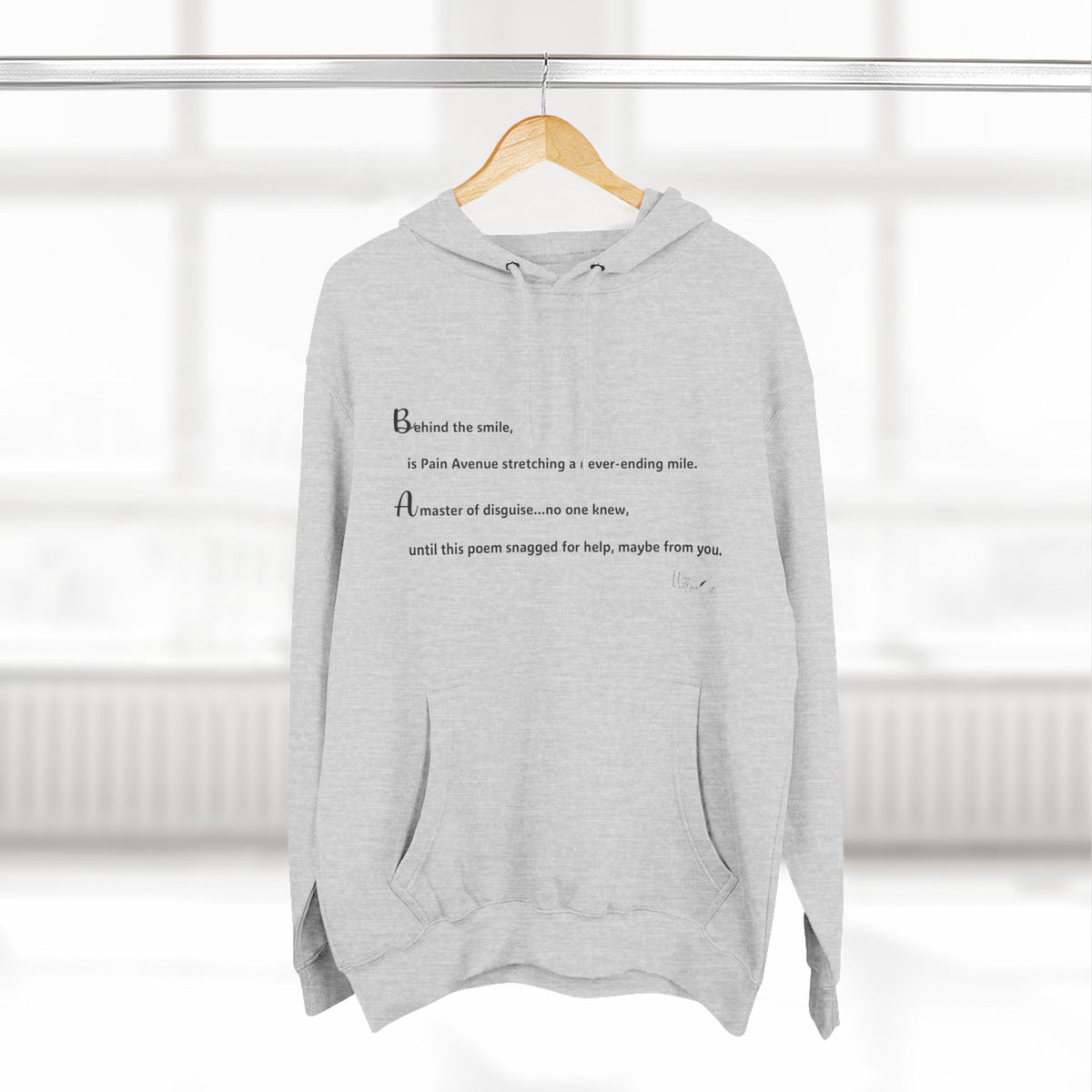 Three-Panel Fleece Hoodie