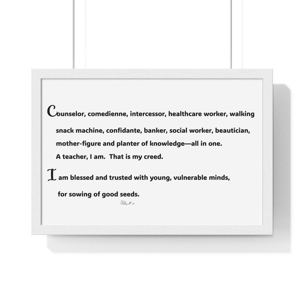 Horizontal Framed Poster