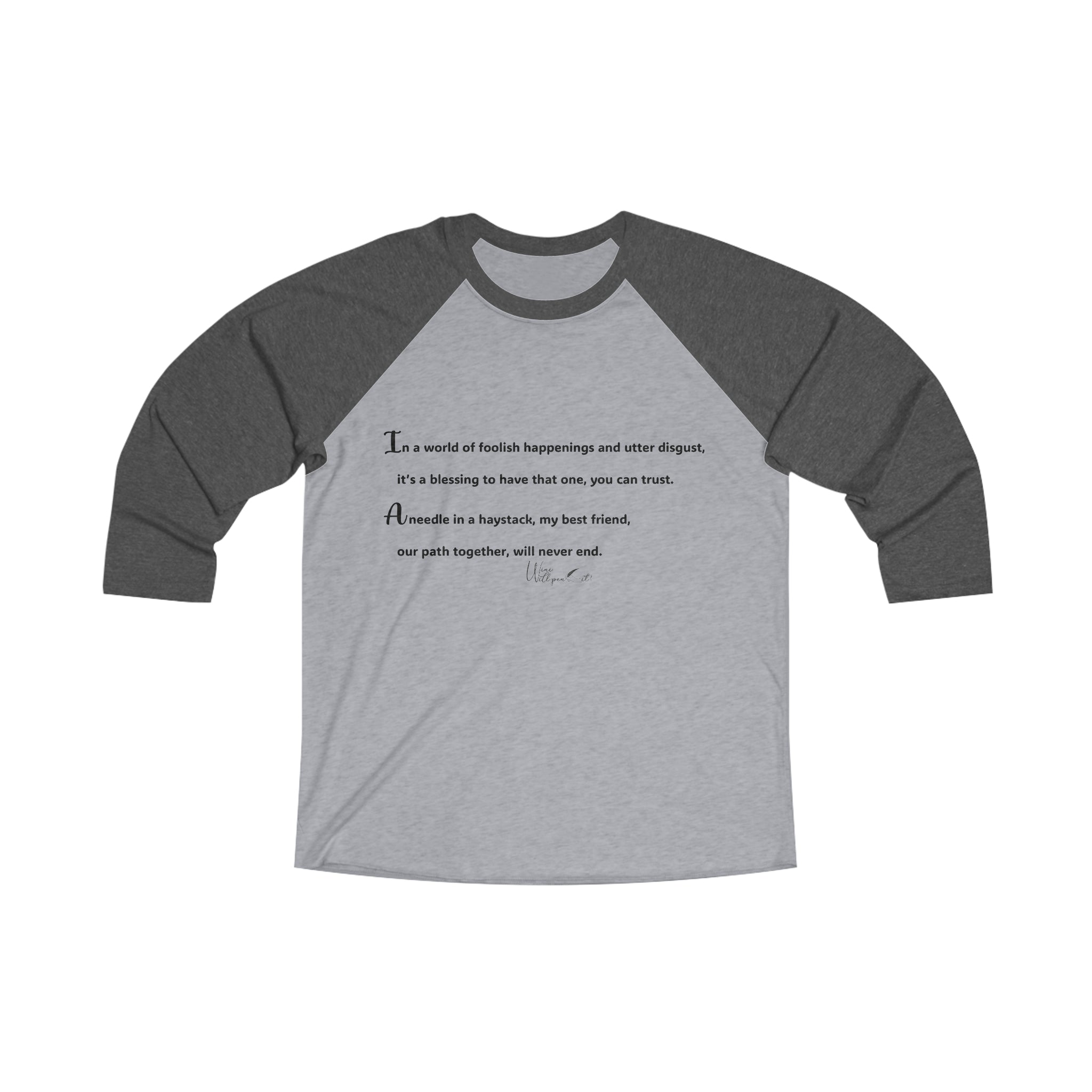 Unisex Tri-Blend 3\4 Raglan Tee