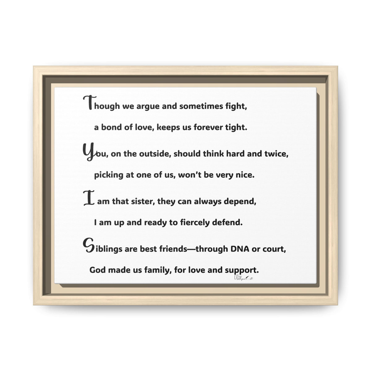 Matte Canvas, Framed (Multi-color)