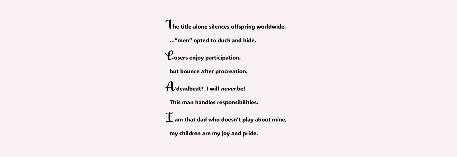 FATHER OF MULTIPLE POEM
