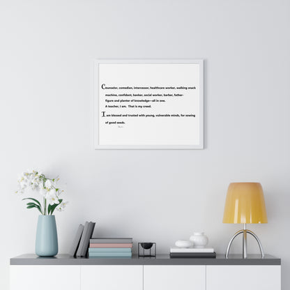 Horizontal Framed Poster