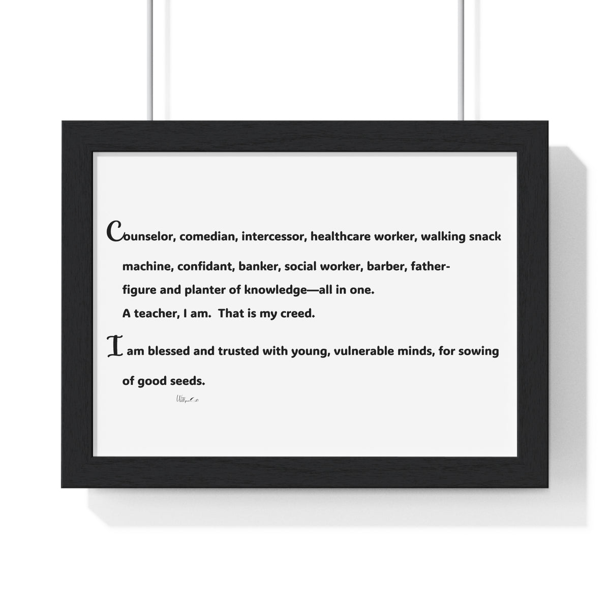Horizontal Framed Poster