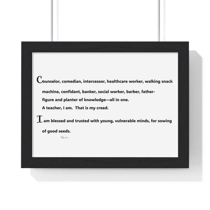 Horizontal Framed Poster