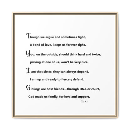 Matte Canvas, Framed (Multi-color)