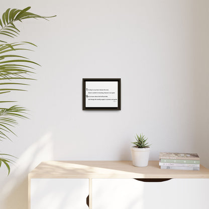 Matte Canvas, Framed (Multi-color)