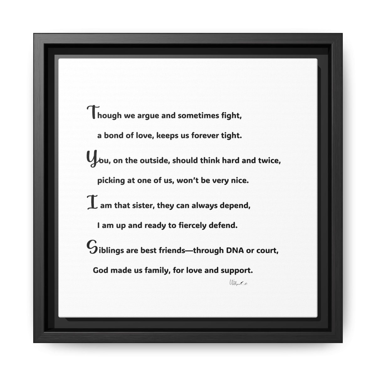 Matte Canvas, Framed (Multi-color)