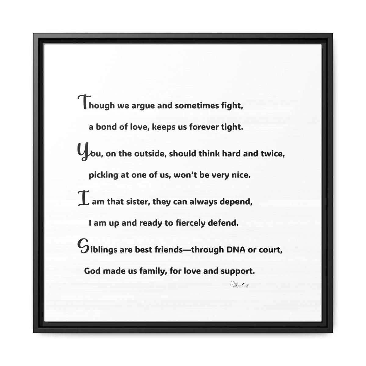 Matte Canvas, Framed (Multi-color)