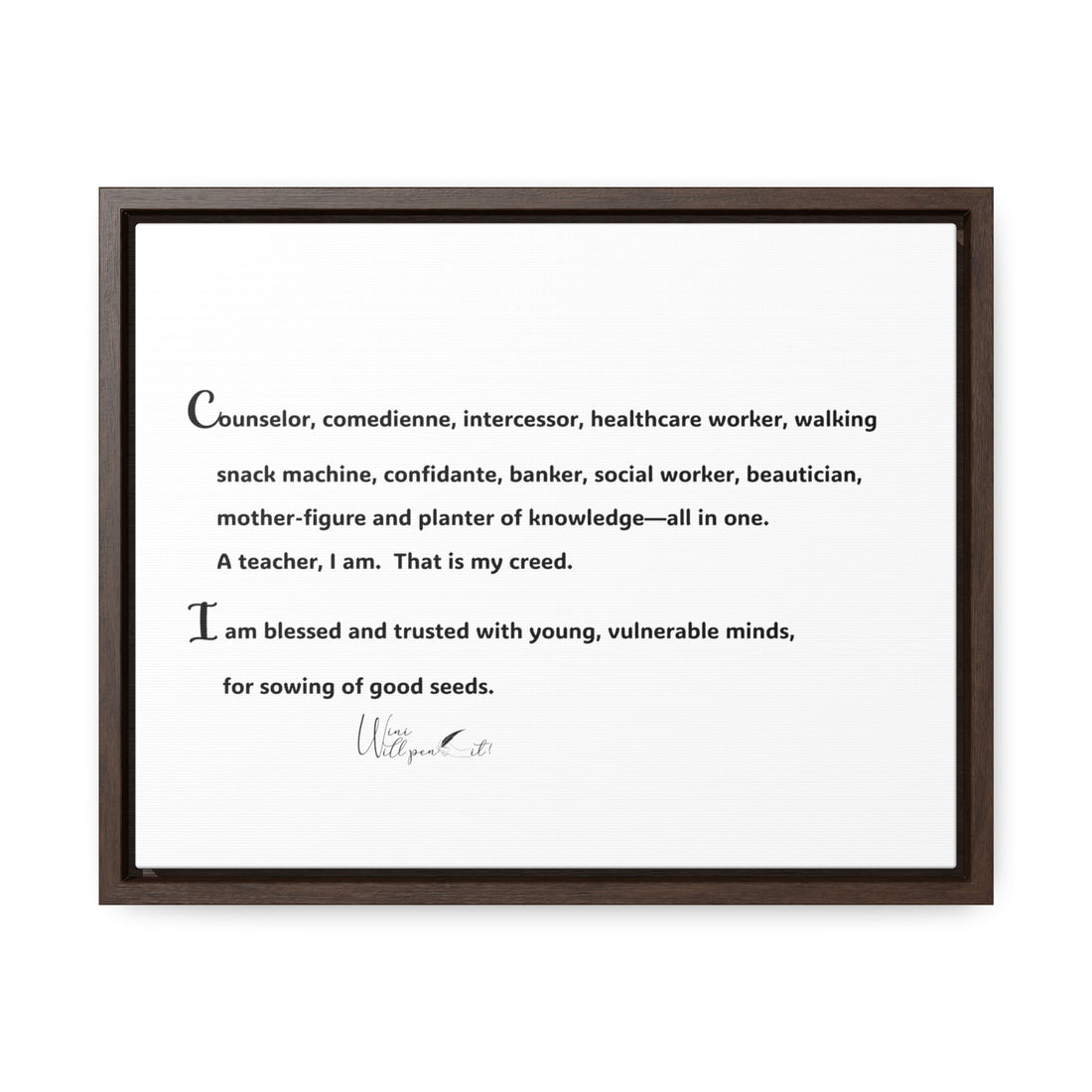 Gallery Canvas Wraps, Horizontal Frame