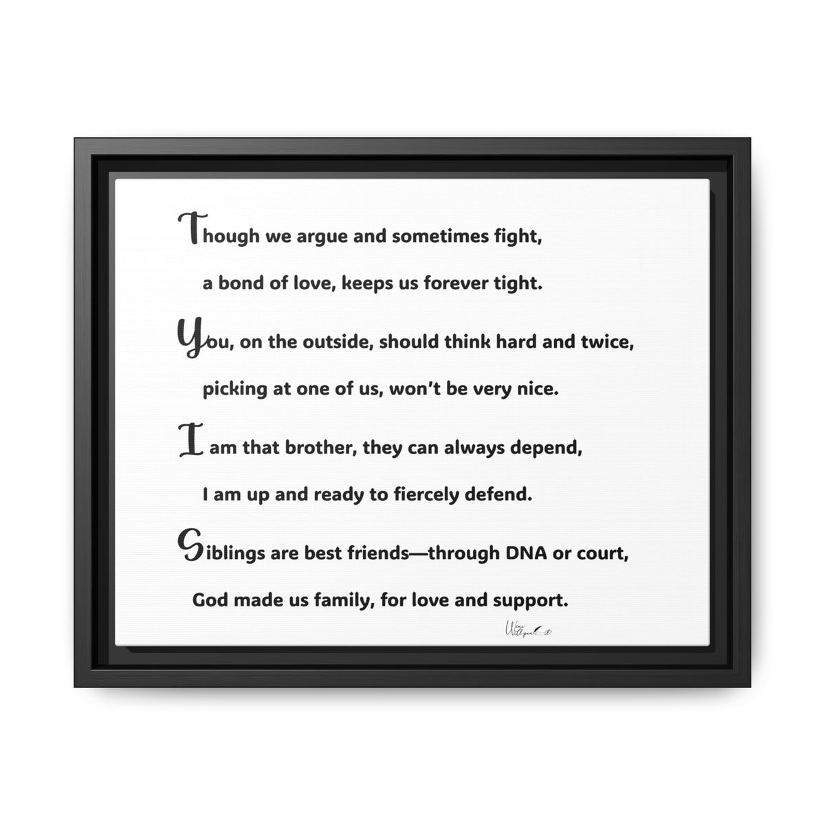 Matte Canvas, Framed (Multi-color)