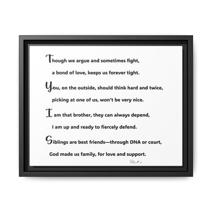 Matte Canvas, Framed (Multi-color)