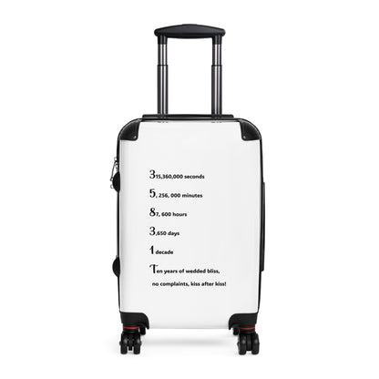 Personalized Travel Suitcase, Perfect Gift for Newlyweds, Anniversary Travel Luggage, Customizable Wedding Travel Bag, Love Story Suitcase