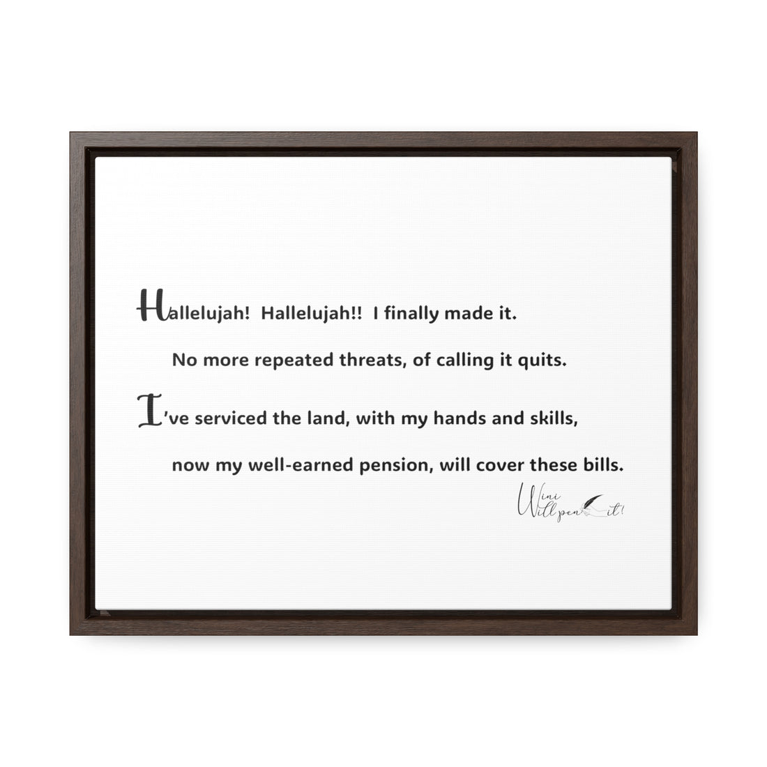 Gallery Canvas Wraps, Horizontal Frame