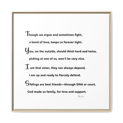 Matte Canvas, Framed (Multi-color)