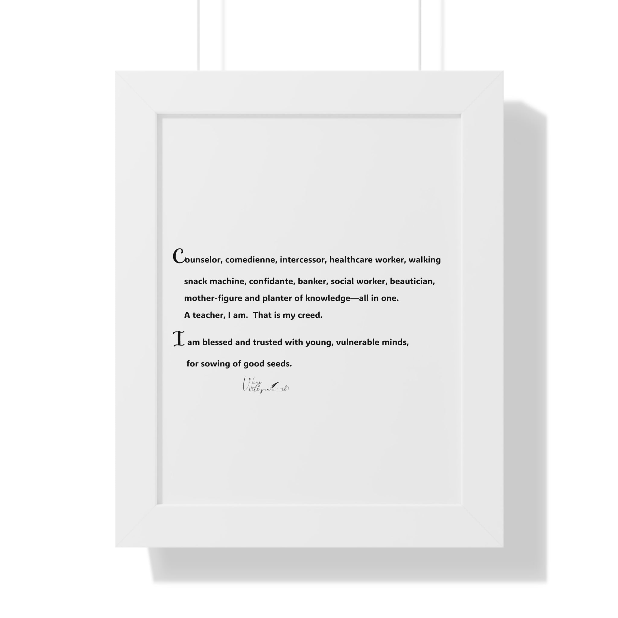 Framed Vertical Poster