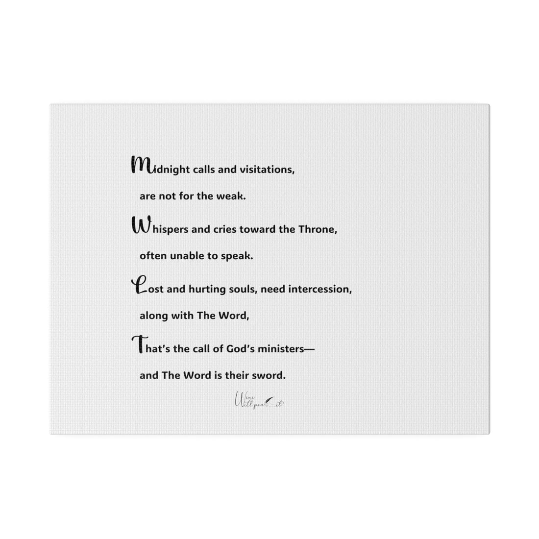 Matte Canvas, Stretched, 0.75&quot;