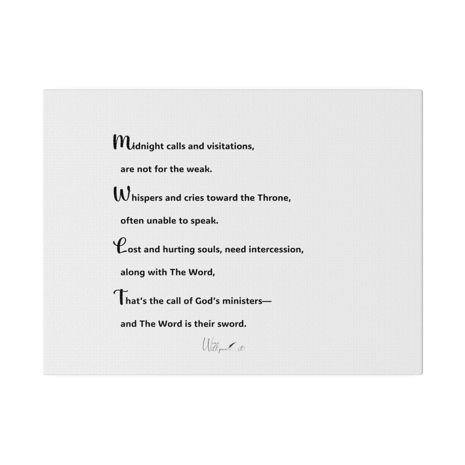 Matte Canvas, Stretched, 0.75&quot;