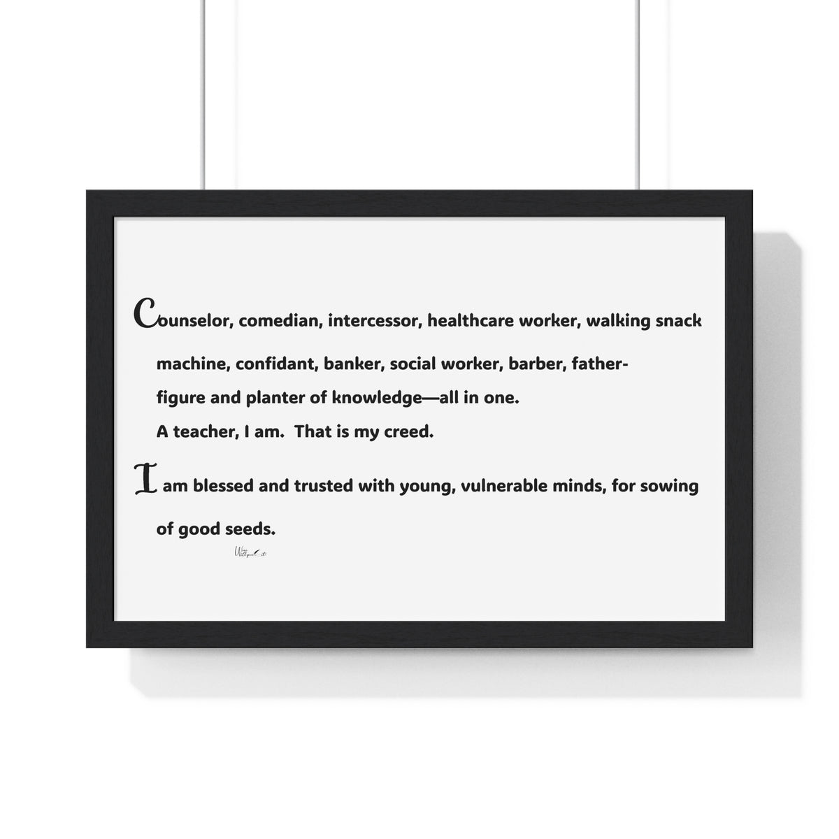Horizontal Framed Poster