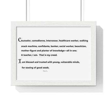 Horizontal Framed Poster