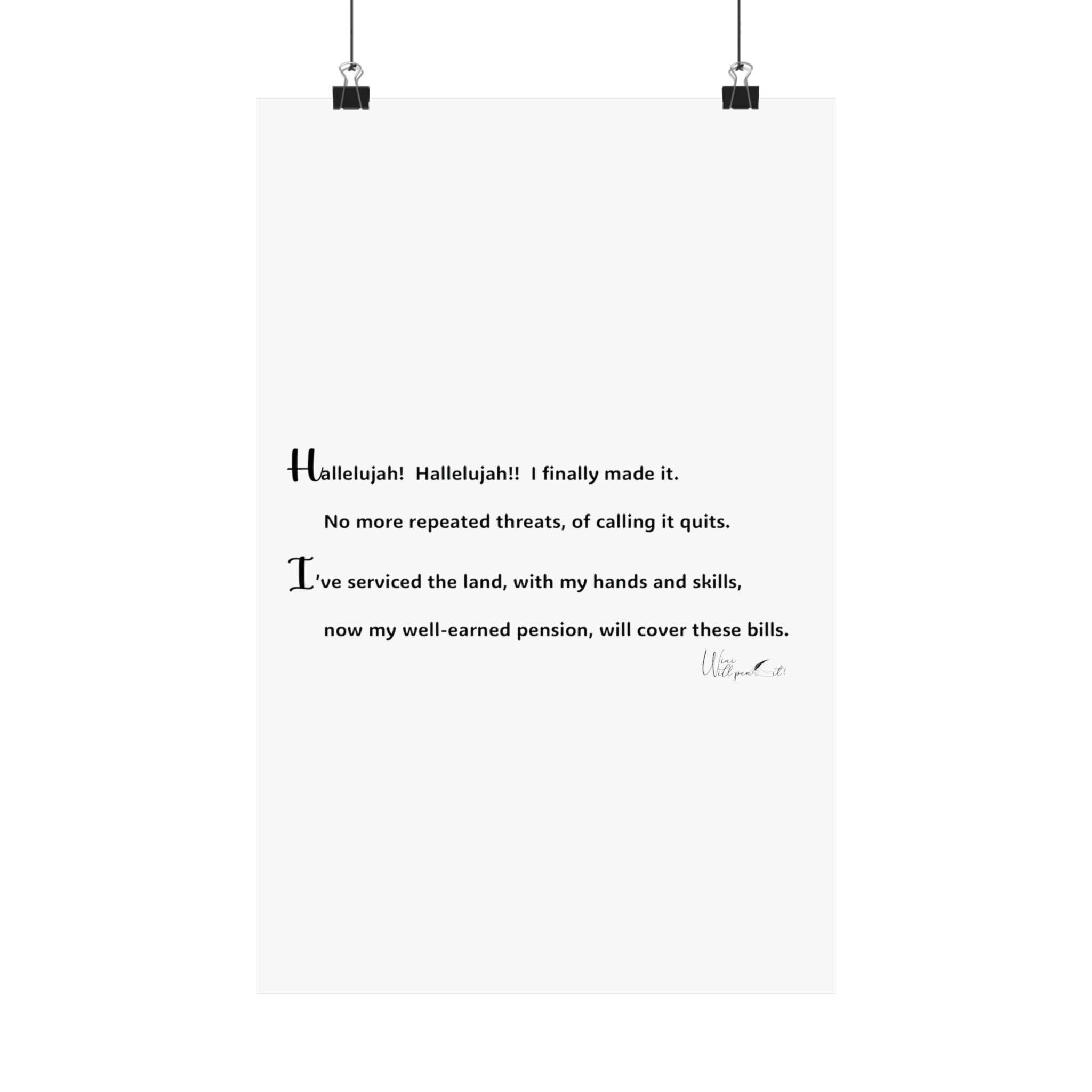 Matte Vertical Posters