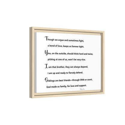 Matte Canvas, Framed (Multi-color)