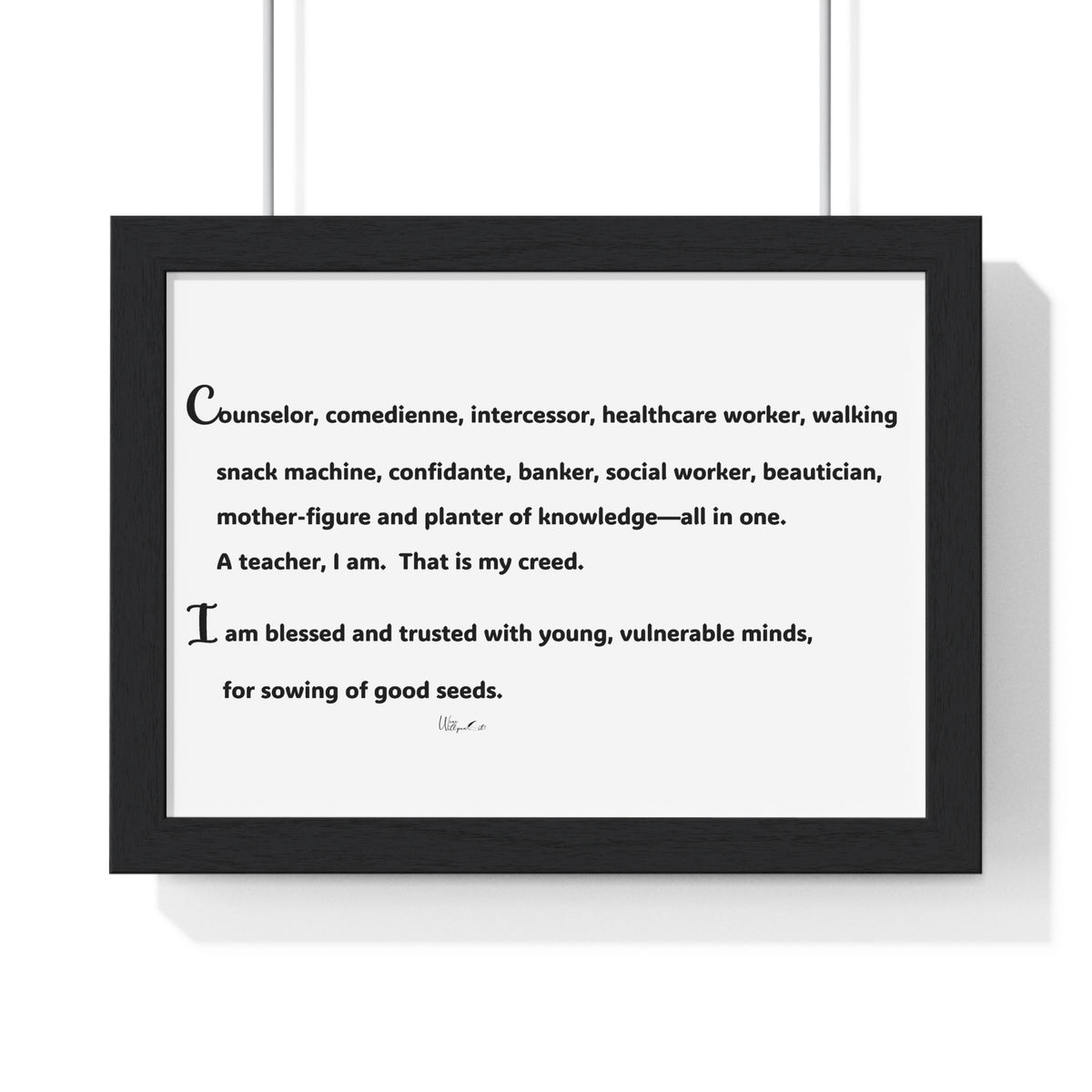 Horizontal Framed Poster