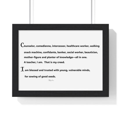 Horizontal Framed Poster