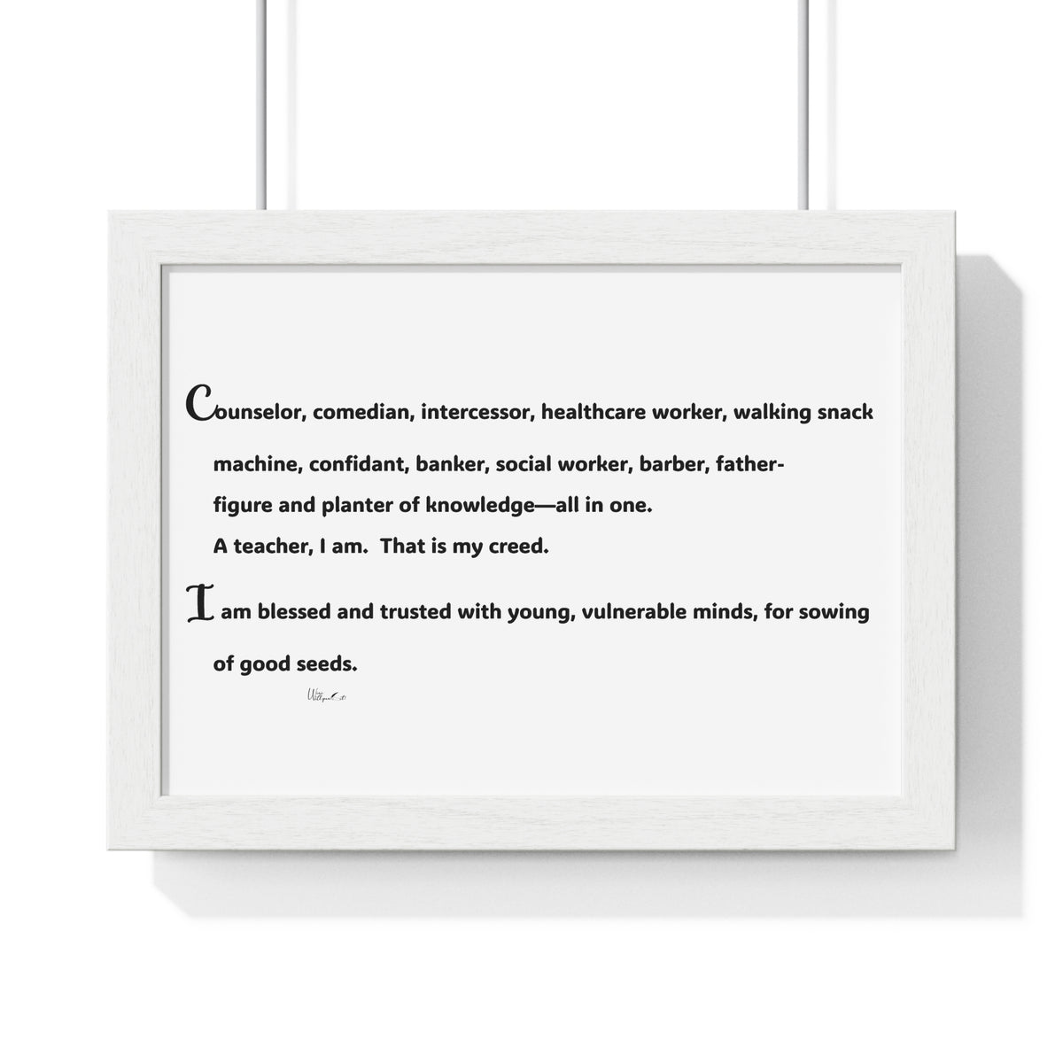 Horizontal Framed Poster