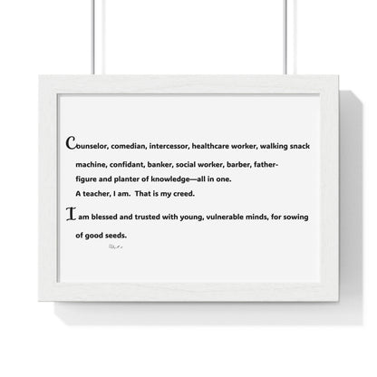 Horizontal Framed Poster